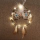 Owl Shape Luminous Dream Catcher Dreamcatchers Hanging Wall Living Room Ornament Decorations