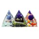 Reiki Charged Emerald Clear Quartz Crystal Orgone Pyramid Powerful Decorations