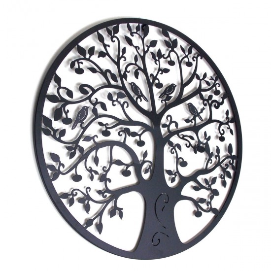 Round Wall Hanging Decorations Diameter 60cm Tree of Life Iron Art Home Hanging Ornament