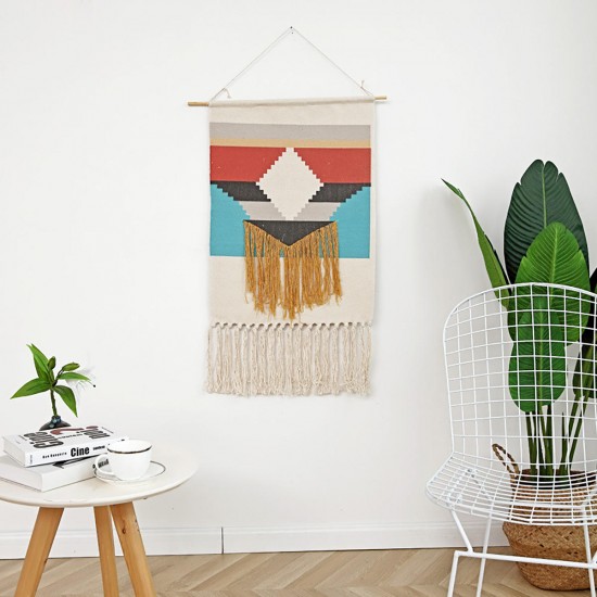 Tapestry Macrame Wall Hanging Chic Bohemian Home Room Decoration Geometric Art Mat