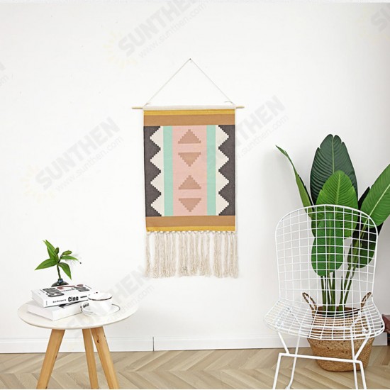 Tapestry Macrame Wall Hanging Chic Bohemian Home Room Decoration Geometric Art Mat