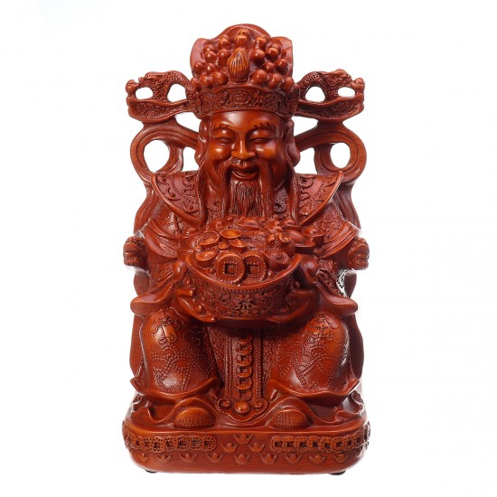 Wealth Gold Plating Statue Wencaishen Feng Shui Ornament Decorations Mascot Bring More Wealth for You