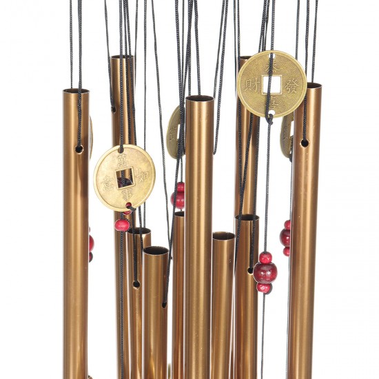 Wind Chimes Large Tone Resonant Bell 10 Tubes Chapel Church Garden Decor 33inch