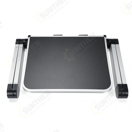 30*24cm Foldable with Cooling Fan Hole Aluminum Laptop Computer Desk TV Bed Computer Mackbook Desktop Holder Small Table