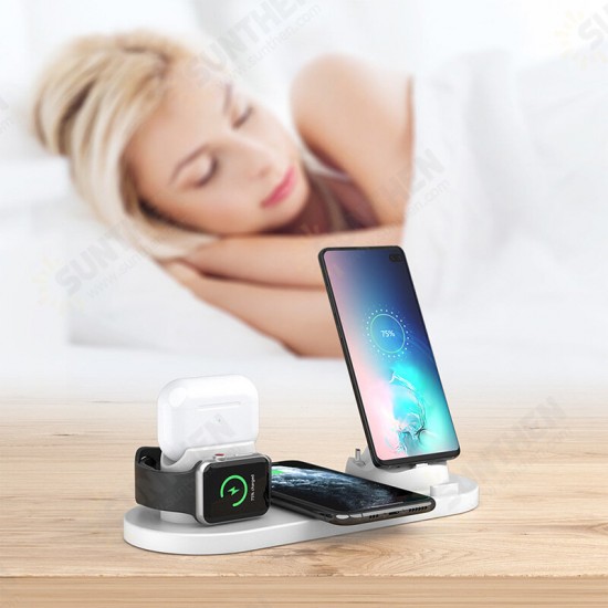 4 In 1 Wireless Charger Phone Charger Watch Charger Earbuds Charger Phone Holder For Smart Phone Apple Watch Series Apple AirPods