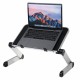 50*26cm Enlarge Foldable with Cooling Fan Hole Aluminum Laptop Computer Desk Table TV Bed Computer Mackbook Desktop Holder