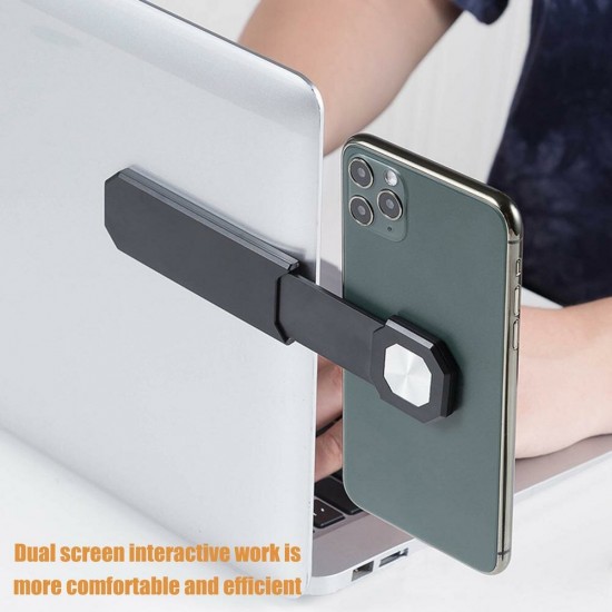 2-IN-1 Dual Monitor Display Magnetic Macbook Stretching Side Mobile Phone Holder Mount for POCO X3 F3