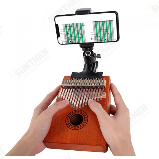 360° Rotation Kalimba Head Clip Guitar Chords Stand Accessories Mobile Phone Holder Stand Bracket for 4-6 inch Devices