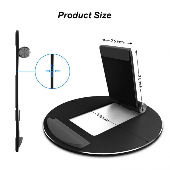 Aluminum Alloy Tablet / Phone Holder Portable Foldable Online Learning Live Streaming Desktop Stand Tablet Phone Holder for iPhone 12 Poco M3