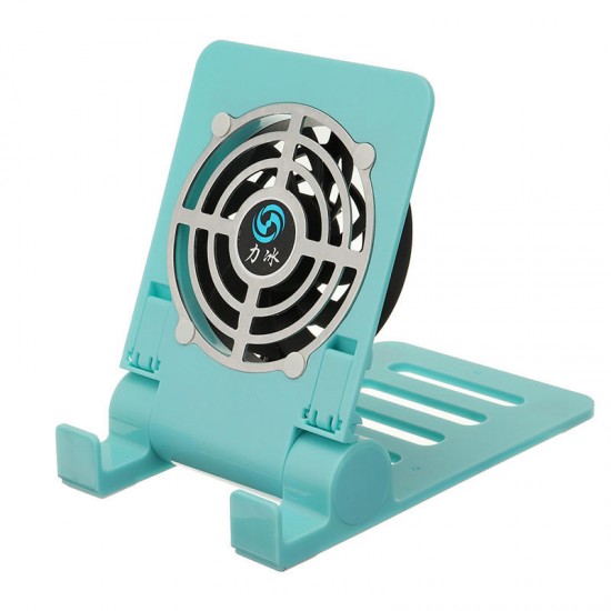 Mini Fan Cooling Desktop Phone Holder Foldable Heat Dissipation Lazy Stand for Samsung