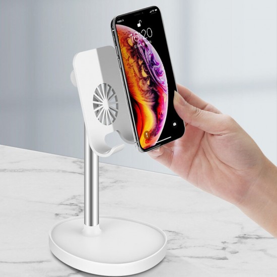 Portable 180 Degree Angle Adjustable Anti-slip Heat Dissipation Metal Desktop Stand Tablet Phone Holder Commodity Shelf for iPhone below 12.9 inch