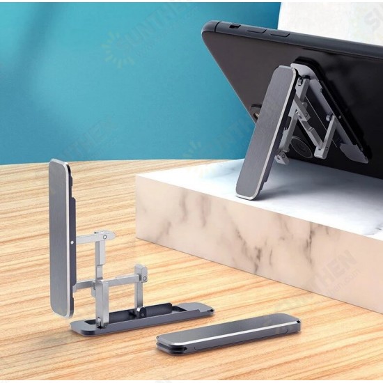 Portable Folding Hidden Type Lazy Phone Desktop Holder Aluminum Alloy Stand Back Stick Mobile Phone Holder For iPhone POCO M3 All Smartphone