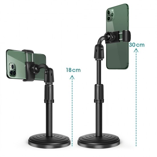 Universal Liftable 360 Degree Rotatable Adjustable Anti-Slip Youtube TikTok Video Live Desktop Stand Tablet Holder Selfie Stick For Smart Phone＜95 mm