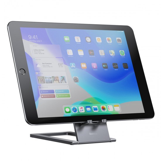 Foldable Metal Desktop Phone/Tablet Holder Online Learning Live Streaming Desktop Stand For iPad Pro 2021 2020 For iPhone 13 Universal Phone