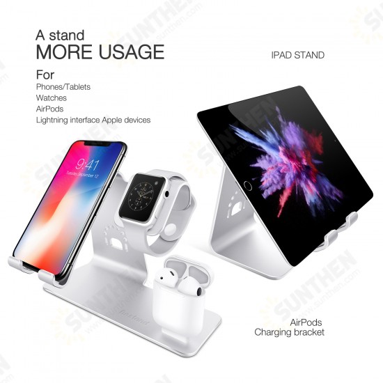 H06 Multi-Functional 3in1 Wireless Charger Dock Charging Station Desktop Holder for iPhone/Lightning Interface Devices/Tablet/for Airpods/Smart Watch