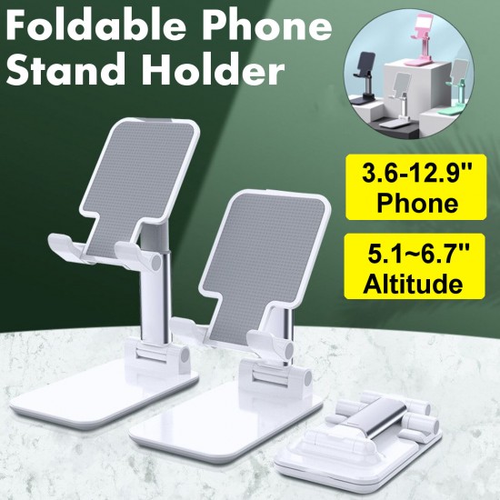 CCT4 Universal Folding Telescopic Desktop Mobile Phone Tablet Holder Stand for iPad Air for iPhone 12 XS 11 Pro POCO X3 NFC