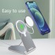 GSY-801 MagSafe Charger Base Mount Aluminium Alloy Desktop Holder Stand for iPhone 12 Series