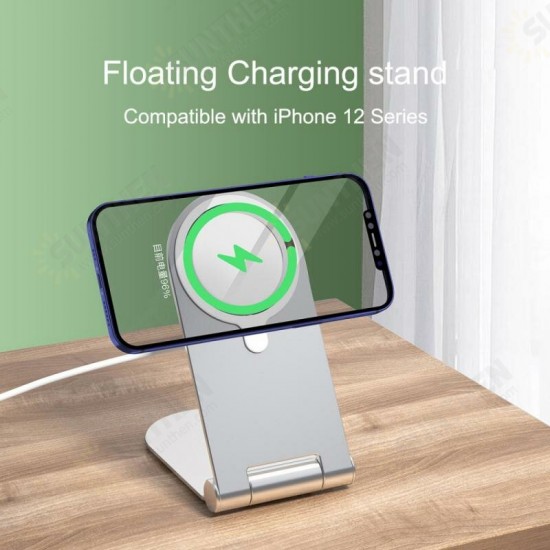 GSY-801 MagSafe Charger Base Mount Aluminium Alloy Desktop Holder Stand for iPhone 12 Series