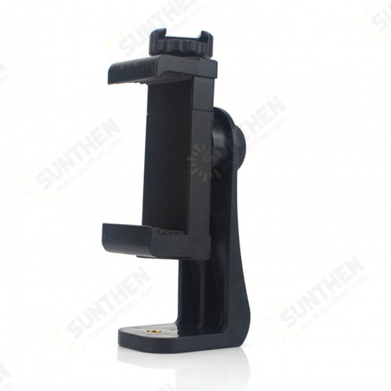 EGP-A02 360° Rotation with Universal 1/4 inch Screw Online Learning Live Streaming Mobile Phone Clip Holder for Devices between 2.3-4.1 inch Width