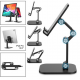 Foldable 120° Angle Adjustable Non-Slip Aluminum Alloy Desktop Mobile Phone Tablet Holder Stand for 4-12.9 inch Devices