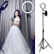 LED Ring Lamp Dimmable& Light Stand Kit Phone Photo Selfie Video Makeup Live Phone Holder