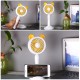 Mini Portable Cooling Fan Handheld Cooler LED Light Desktop Phone Holder