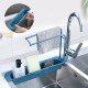 Multifunctional Telescopic Sink Holder Large Capacity Expandable Extensible Sponge Towls Sundries Phone Tablet Storage Rack in Kitchen