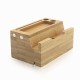 Natural Bamboo USB Charging Dock Stand Holder Bracket for Mobile Phone Smart Watch