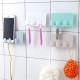 Sticky Wall Mounted Mobile Phone Holder Stand Bracket Hanger with 4 Hooks