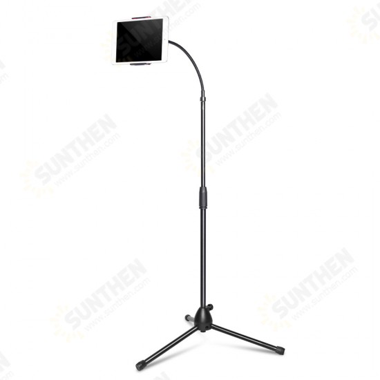 GF016 1.7m Universal Telescopic Flexible 360° Rotation Height Adjustable Online Learning Live Stream Metal Tripod Tablet Phone Holder for 3.5-10.5inch