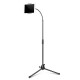 GF016 1.7m Universal Telescopic Flexible 360° Rotation Height Adjustable Online Learning Live Stream Metal Tripod Tablet Phone Holder for 3.5-10.5inch