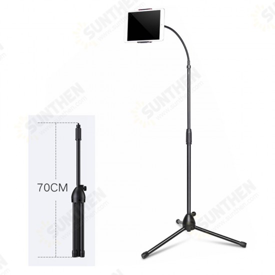 GF016 1.7m Universal Telescopic Flexible 360° Rotation Height Adjustable Online Learning Live Stream Metal Tripod Tablet Phone Holder for 3.5-10.5inch