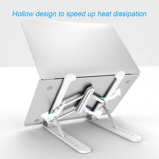 Universal Folding 6-Gear Height Adjustable Heat Dissipation ABS Macbook Desktop Stand Holder