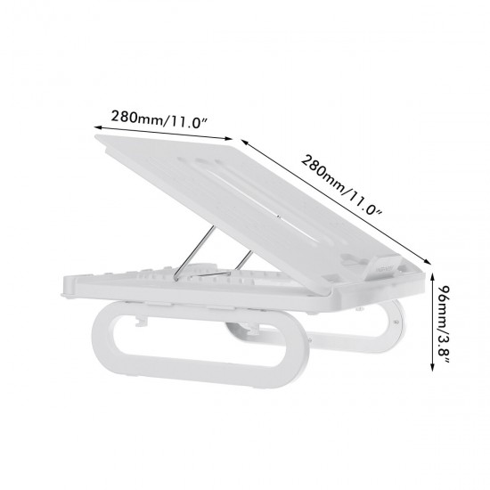 Universal Multifunctional with 4*USB 3.0 Ports 10-Gear Height Adjustment Heat Dissipation Macbook Desktop Stand Holder Bracket for 12~18 inch Devices