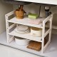 1/ 2 Tiers Retractable Kitchen Shelf Removable Storage Shelf Sink Organizer Shose Rack for Bathroom Bedroom Garden
