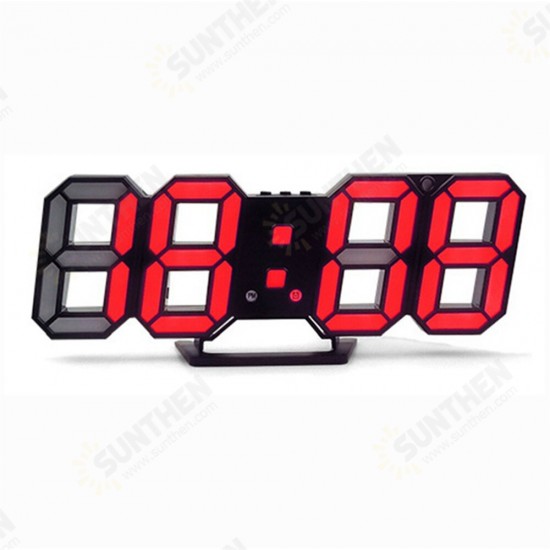 3D LED Alarm Clock Digital Temperature Night Light Display Color Change Electronic Hanging Clock Home Living Room Decor