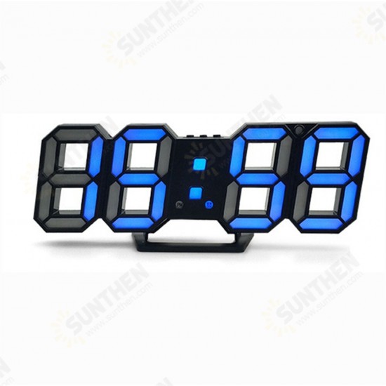 3D LED Alarm Clock Digital Temperature Night Light Display Color Change Electronic Hanging Clock Home Living Room Decor