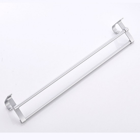 40/50/60cm Double Bar Towel Rack Shelf Bathroom Wall Mounted Shower Towel Holder Aluminum Hanger