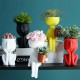 Character Portrait Flower Pot Resin Abstract Human Face Flower Pot Home Desktop Case Micro Landscape Decoration