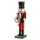 Christmas Nutcracker Soldier Doll Wooden Puppet Vintage Desktop Ornaments 25cm Festival Decoration