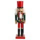 Christmas Nutcracker Soldier Doll Wooden Puppet Vintage Desktop Ornaments 25cm Festival Decoration