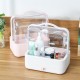 Cosmetic Storage Box Transparent Dust Cover Desktop Makeup Organizer Household Portable Shelf