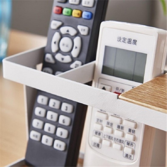 Desktop Remote Control Storage Shelf Phone Stand Bracket Keys Storage Rack Organizer