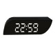 Digital LED Trapezoidal Mirror Alarm Clock Time Date Temperature Cyclically Display Calendar Snooze Clock Office Home Decorations