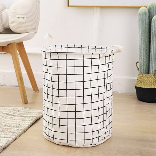Dirty Clothes Storage Bag Sundries Storage Clothing Storage Baskets Folding Laundry Basket Cotton Fabric Dirty Clothes Basket