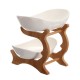 Double Layer White Ceramic Candy Dish Living Room Home Fruit Plate Creative Modern Dried Fruit Basket Desktop Storage