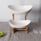 Double Layer White Ceramic Candy Dish Living Room Home Fruit Plate Creative Modern Dried Fruit Basket Desktop Storage