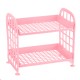 Double-layer Hollow Rack Multi-functional Plastic Shelf Desktop Organizer Bathroom Kitchen Storage Rack Holder Shelf