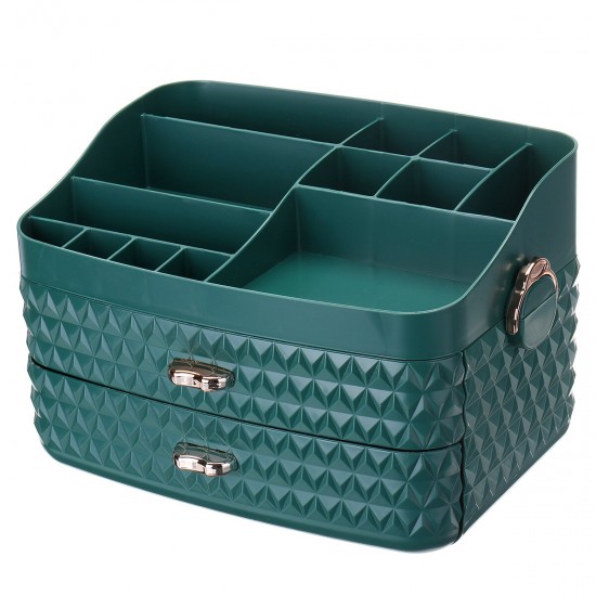 Dustproof Cosmetic Storage Box with Drawer Large Capacity Desktop Furnishings Organizer Home Desk Sundries Storage