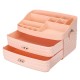 Dustproof Cosmetic Storage Box with Drawer Large Capacity Desktop Furnishings Organizer Home Desk Sundries Storage